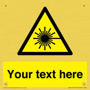 Custom Laser Hazard Sign